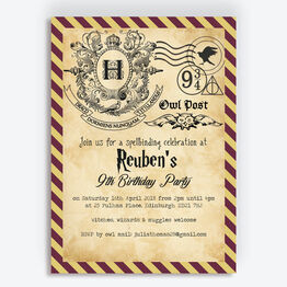 Witches & Wizards Birthday Party Invitation