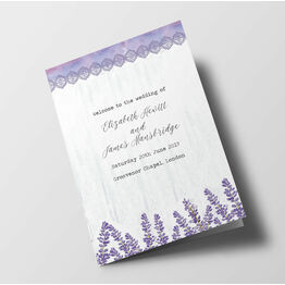 Lilac & Lavender Wedding Order of Service Booklet