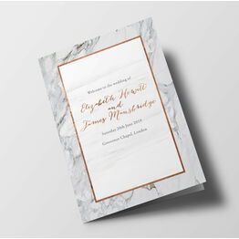 Marble Wedding Order of Service Booklet