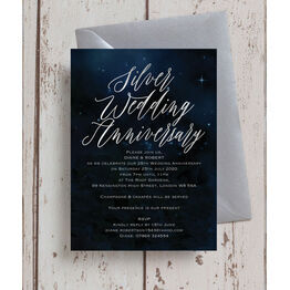 Starry Night 25th / Silver Wedding Anniversary Invitation
