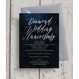 Starry Night 60th / Diamond Wedding Anniversary Invitation