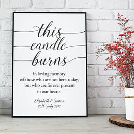 In Loving Memory' Wedding Remembrance Candle Print