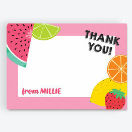 Pink Tutti Frutti Thank You Card