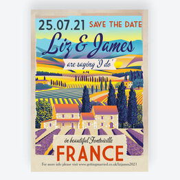 Provence / South of France Destination Wedding Save the Date