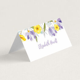 Lilac & Lemon Floral Place Cards