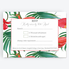 Tropical Red Anthurium Flowers RSVP