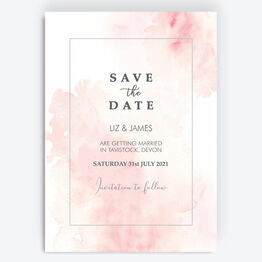 Blush Pink Watercolour Save the Date