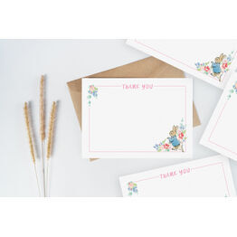 Pack of 10 Peter Rabbit Beatrix Potter Pink Thank You Note Cards
