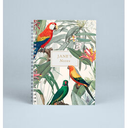 Personalised Tropical Birds Notebook