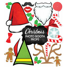 Christmas Holiday Themed Printable Photo Booth Props