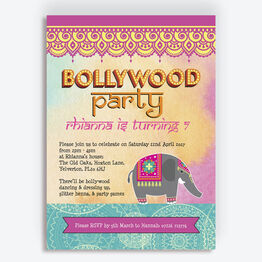 Bollywood Children's Party Invitation
