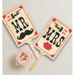 Printable 'I'm her Mr, I'm his Mrs' Signs