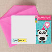 Panda Party Personalised Thank You Card additional 2