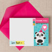 Panda Party Personalised Thank You Card additional 3