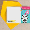 Panda Party Personalised Thank You Card additional 4