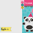 Panda Party Personalised Thank You Card additional 1