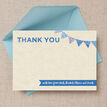 Vintage Blue Bunting Personalised Thank You Card additional 1