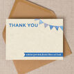 Vintage Blue Bunting Personalised Thank You Card additional 2
