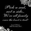 Pick a Seat not a Side' Romantic Lace Wedding Poster additional 8