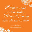 Pick a Seat not a Side' Romantic Lace Wedding Poster additional 3