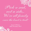 Pick a Seat not a Side' Romantic Lace Wedding Poster additional 2