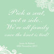 Pick a Seat not a Side' Romantic Lace Wedding Poster additional 6