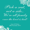 Pick a Seat not a Side' Romantic Lace Wedding Poster additional 7
