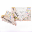 Pastel Coloured Vintage Airmail Save the Date Paper Plane additional 2