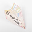 Pastel Coloured Vintage Airmail Save the Date Paper Plane additional 3