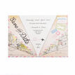 Pastel Coloured Vintage Airmail Save the Date Paper Plane additional 4