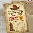 Cowboy Wild West Birthday Party Invitation additional 5