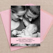 Pink Banner Personalised Birth Announcement Photo Card additional 1