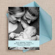 Blue Banner Personalised Birth Announcement Photo Card additional 1