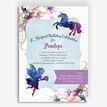 Watercolour Fairies & Unicorns Party Invitation additional 1