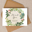 Flora Wreath Personalised Thank You Card additional 1
