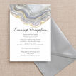 Agate Crystal Silver Grey Evening Reception Invitation additional 2