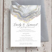 Agate Crystal Silver Grey Wedding Invitation additional 3