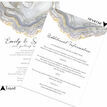 Agate Crystal Silver Grey Wedding Invitation additional 2
