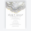 Agate Crystal Silver Grey Wedding Invitation additional 1