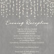 Dove Grey Fairy Lights Evening Reception Invitation additional 3