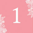 Floral Lace Wedding Table Number additional 1