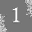 Floral Lace Wedding Table Number additional 2