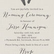 Rustic Calligraphy Naming Day Ceremony Invitation additional 3