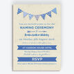Blue Bunting Naming Ceremony Day Invitation additional 1