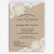 Rustic Kraft & Lace Naming Ceremony Day Invitation additional 1