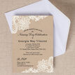 Rustic Kraft & Lace Naming Ceremony Day Invitation additional 2