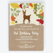 Woodland Animals Birthday Party Invitation additional 1