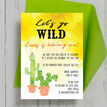 Let's Go Wild! / Cactus Birthday Party Invitation additional 3
