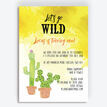 Let's Go Wild! / Cactus Birthday Party Invitation additional 1