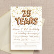 Gold Balloon Letters 25th / Silver Wedding Anniversary Invitation additional 4
